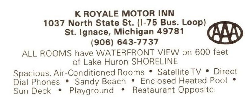 K Royale Motor Inn - Vintage Postcard (newer photo)